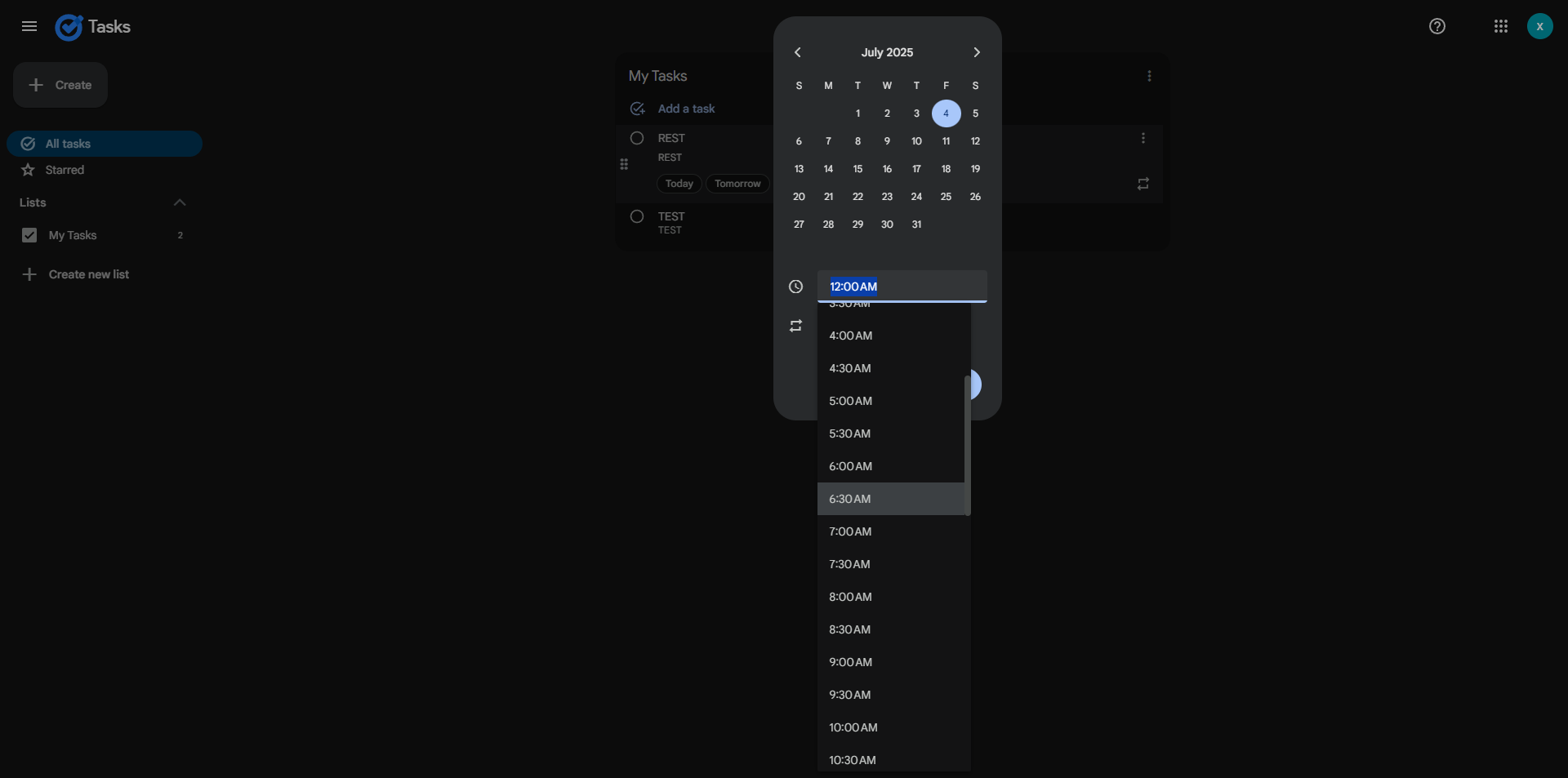 Screenshot for step
