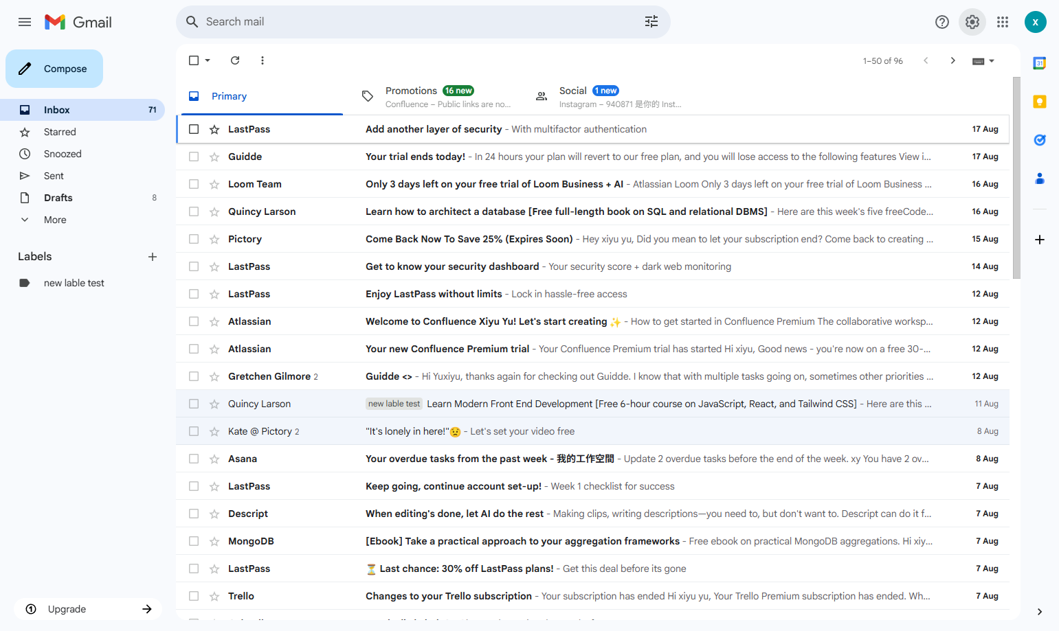 Screenshot for Access Gmail Settings