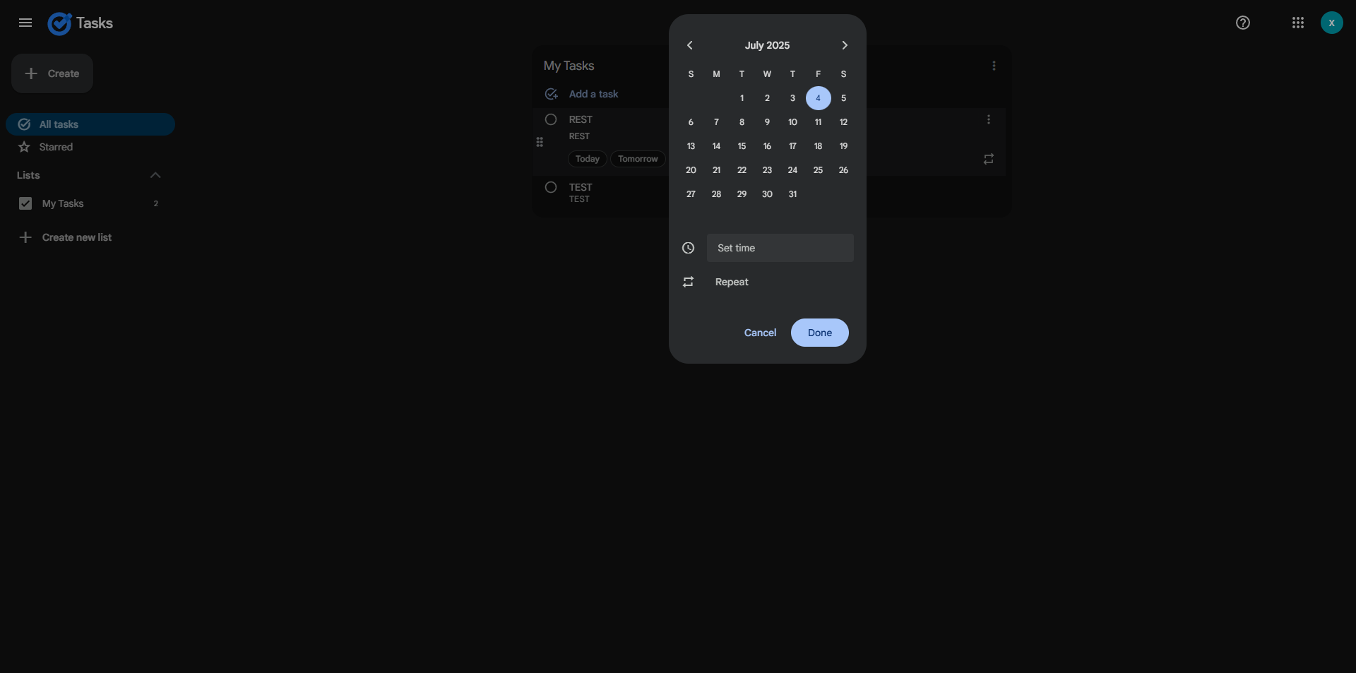 Screenshot for step