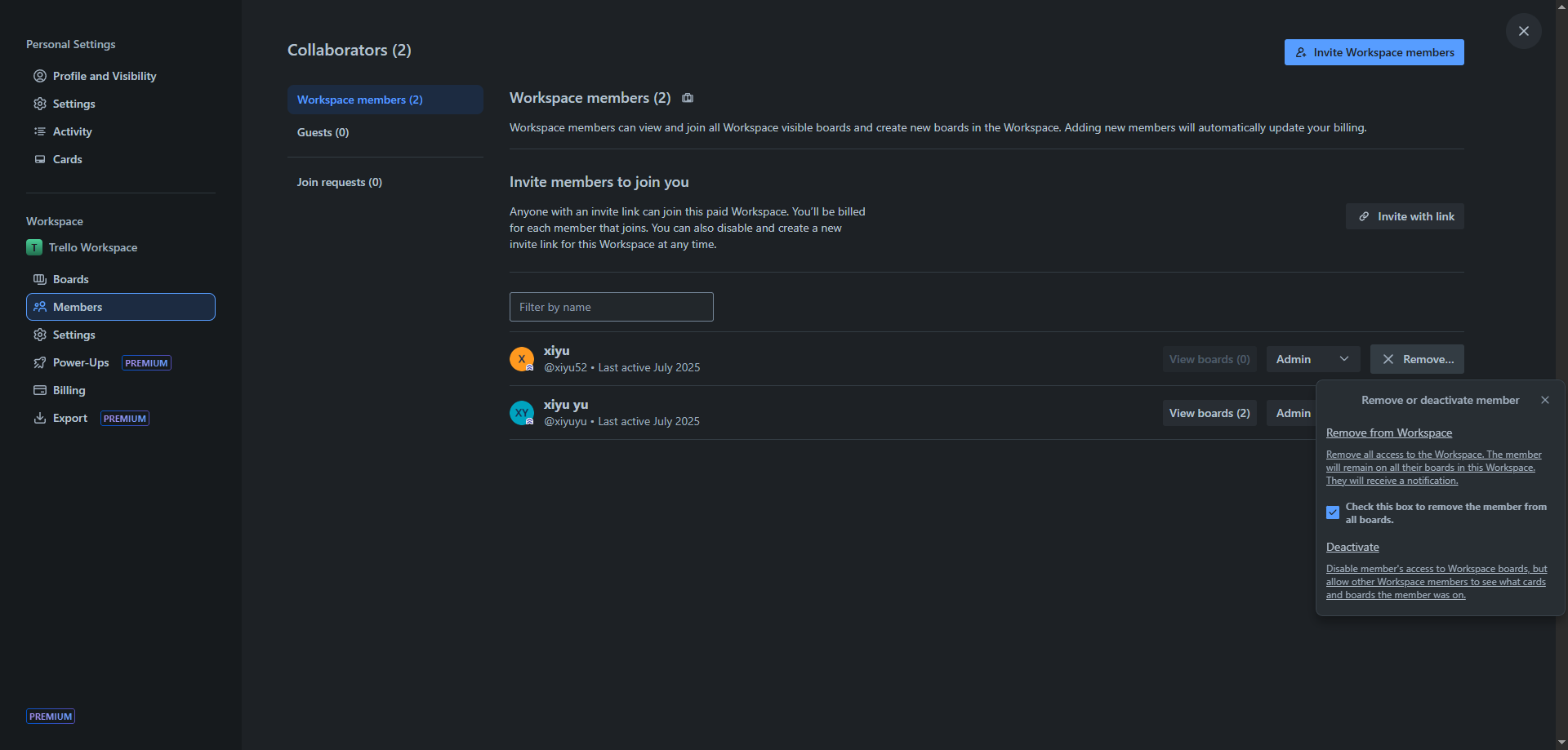 Screenshot for Select New Permission Level