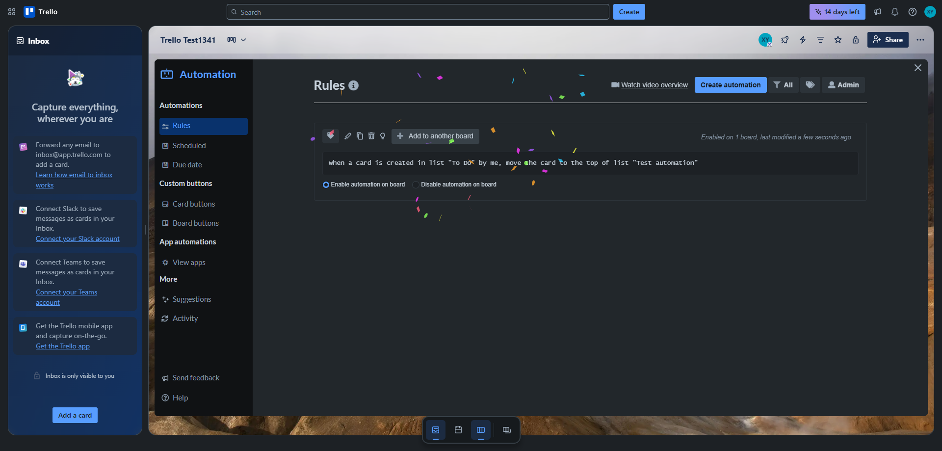 Screenshot for Review Rule Configuration