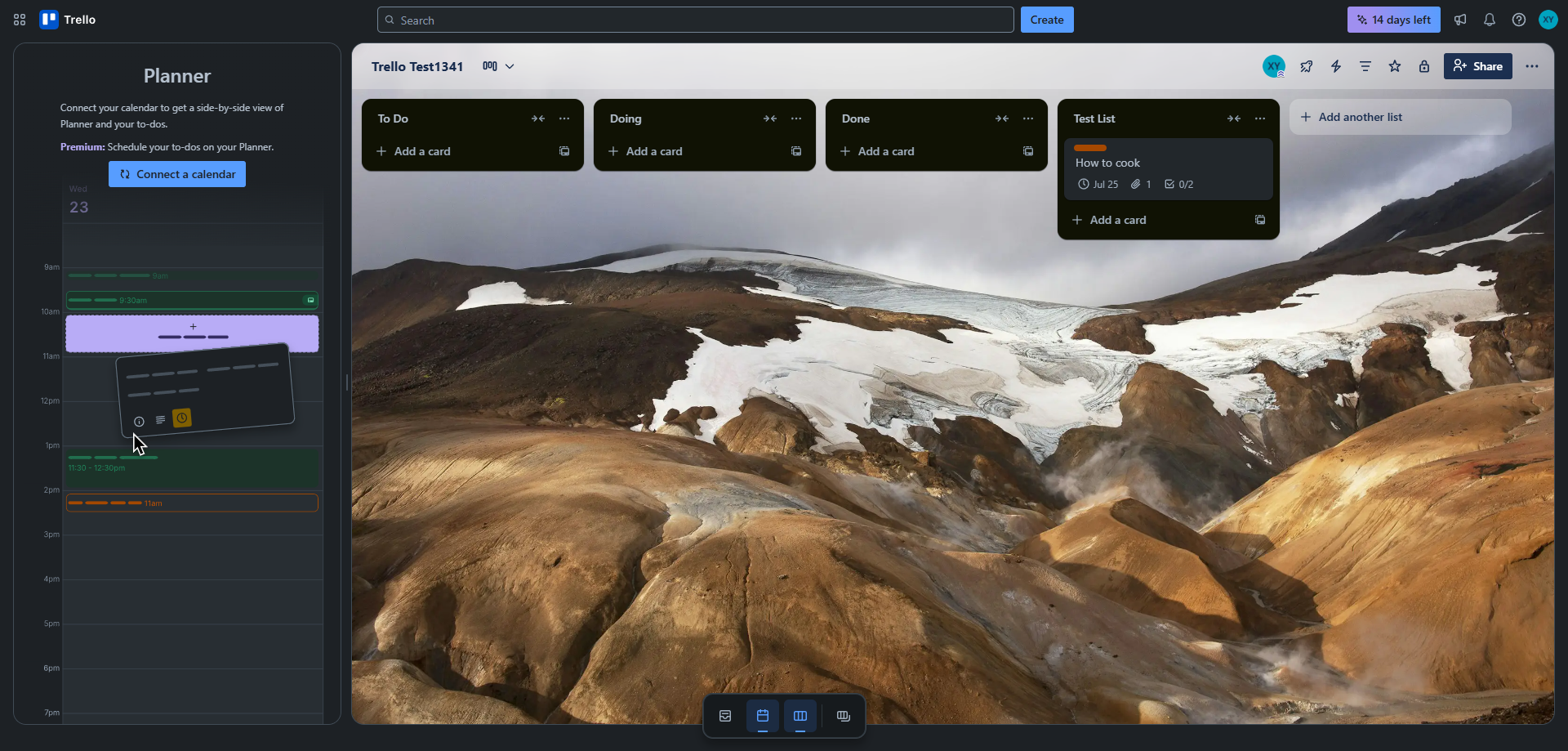 Screenshot for View the Planner Interface
