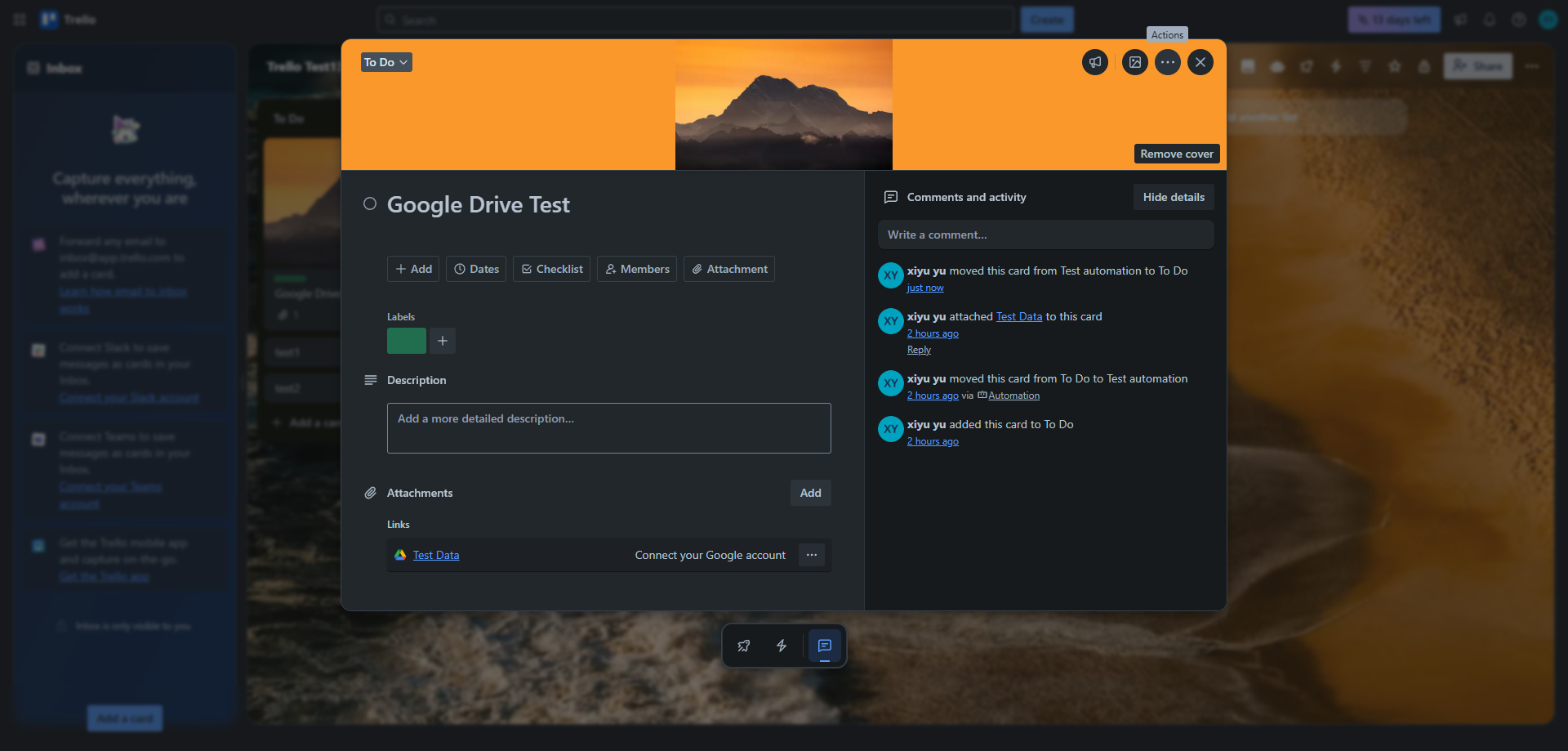 Screenshot for Access Card Actions