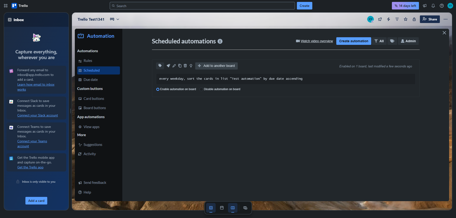 Screenshot for Save and Activate