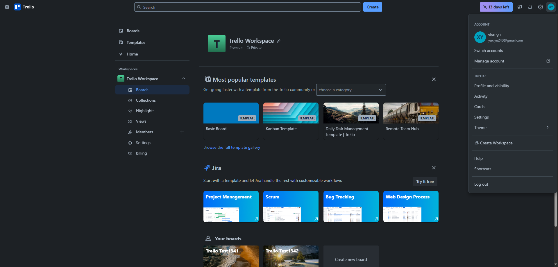 Screenshot for Navigate to Account Settings
