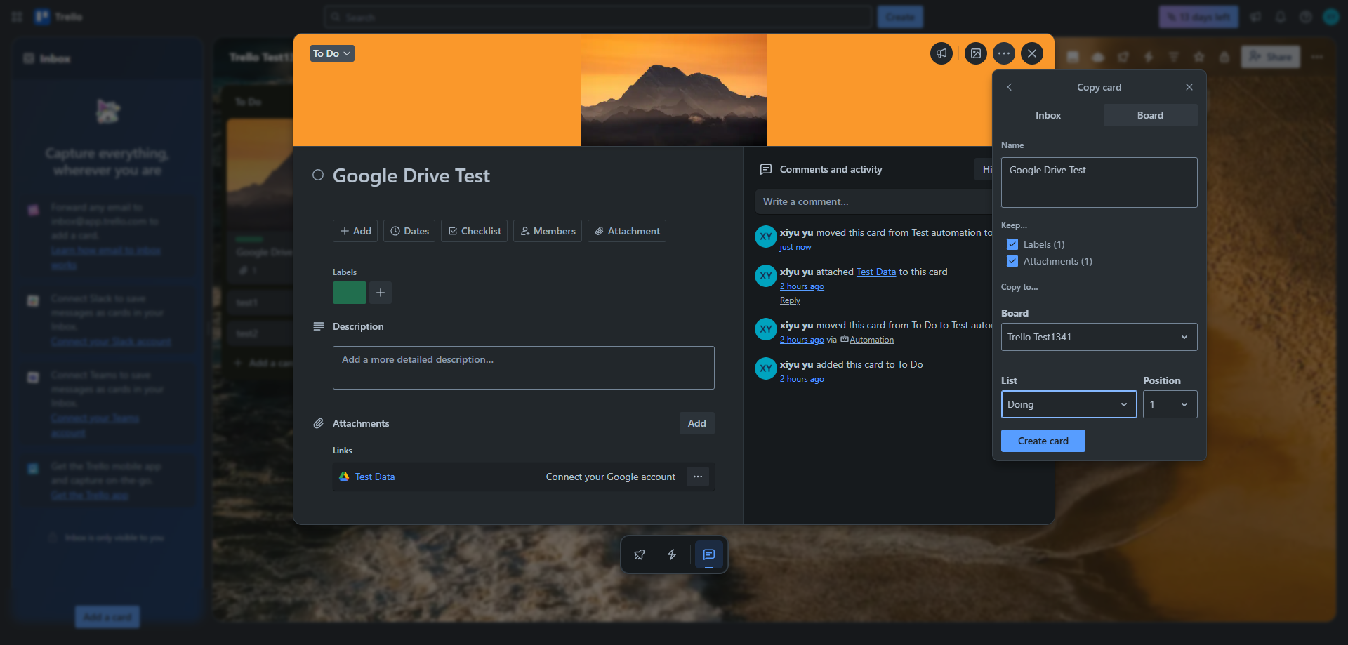 Screenshot for Create the Copy