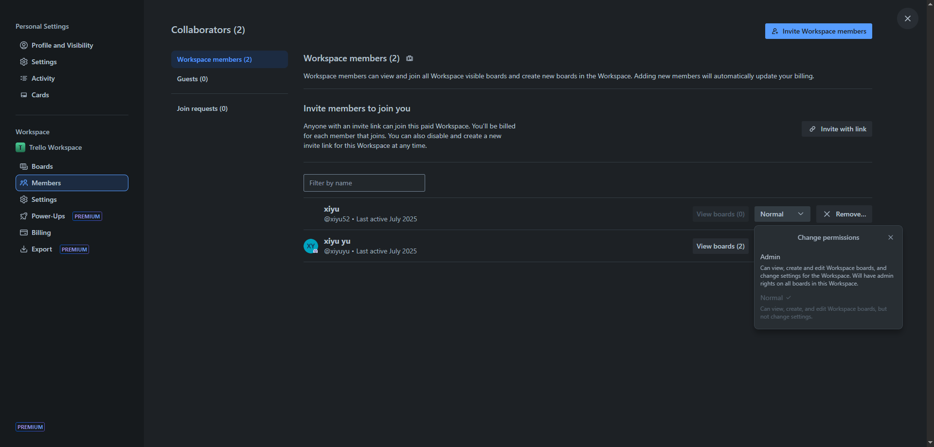 Screenshot for Review Permission Details
