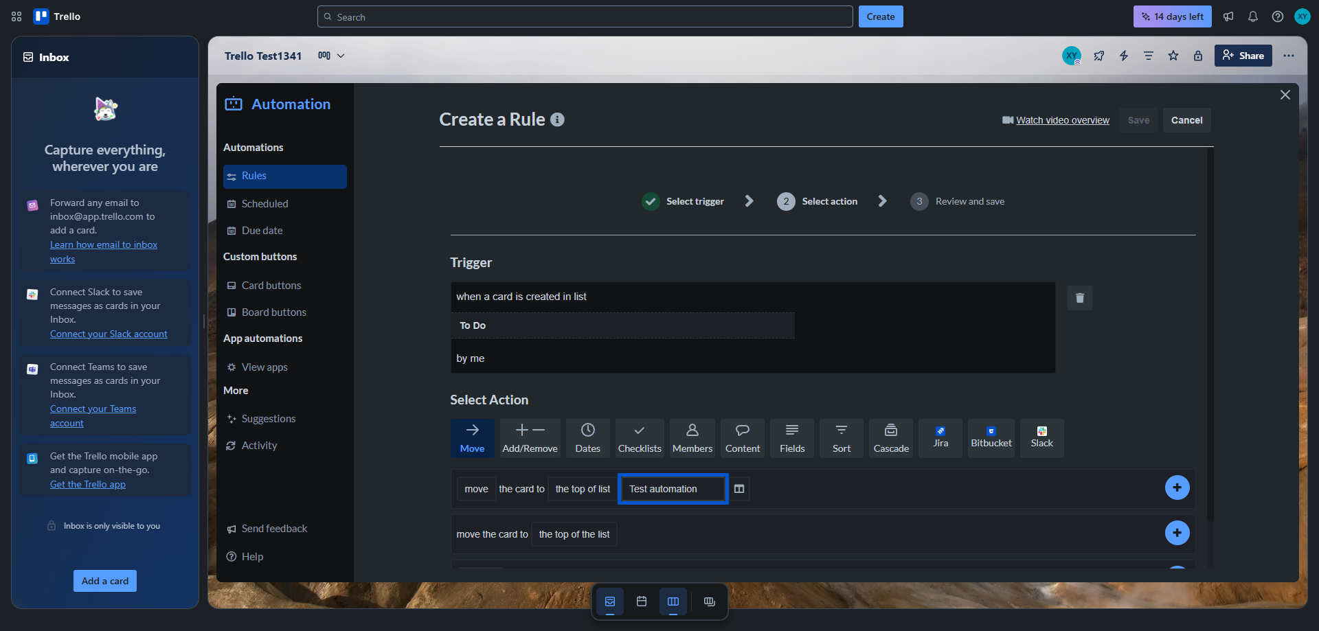 Screenshot for Choose an Action
