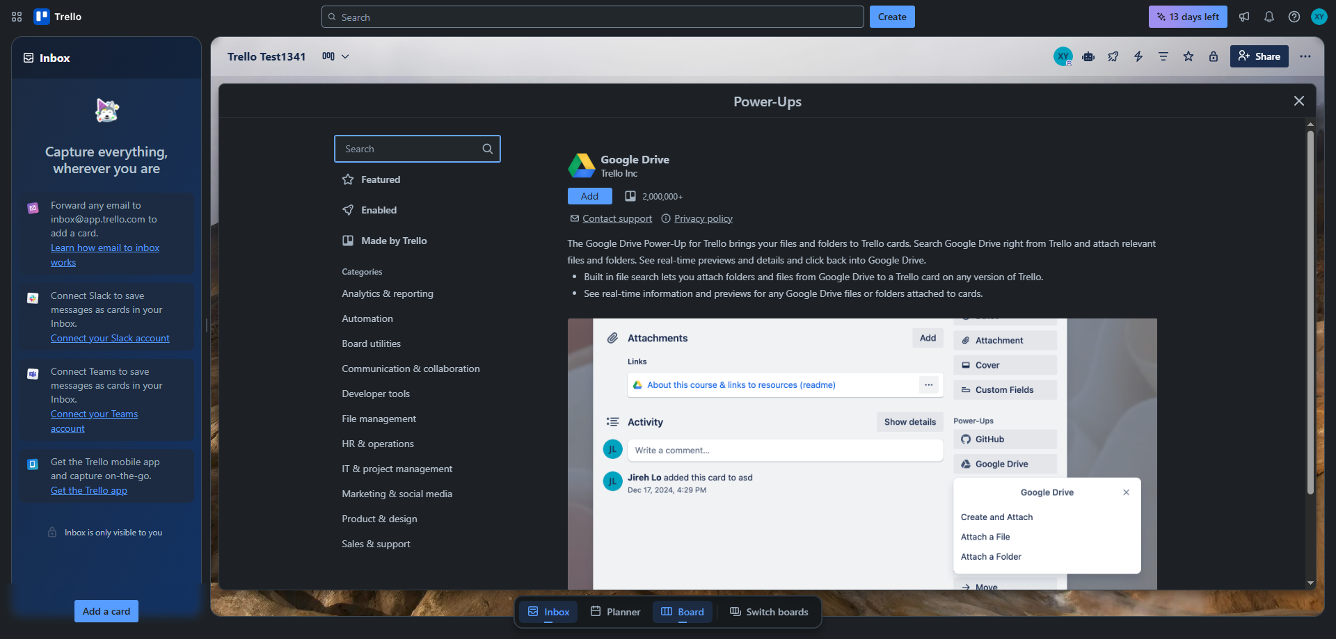 Screenshot for Add Power-Up to Board