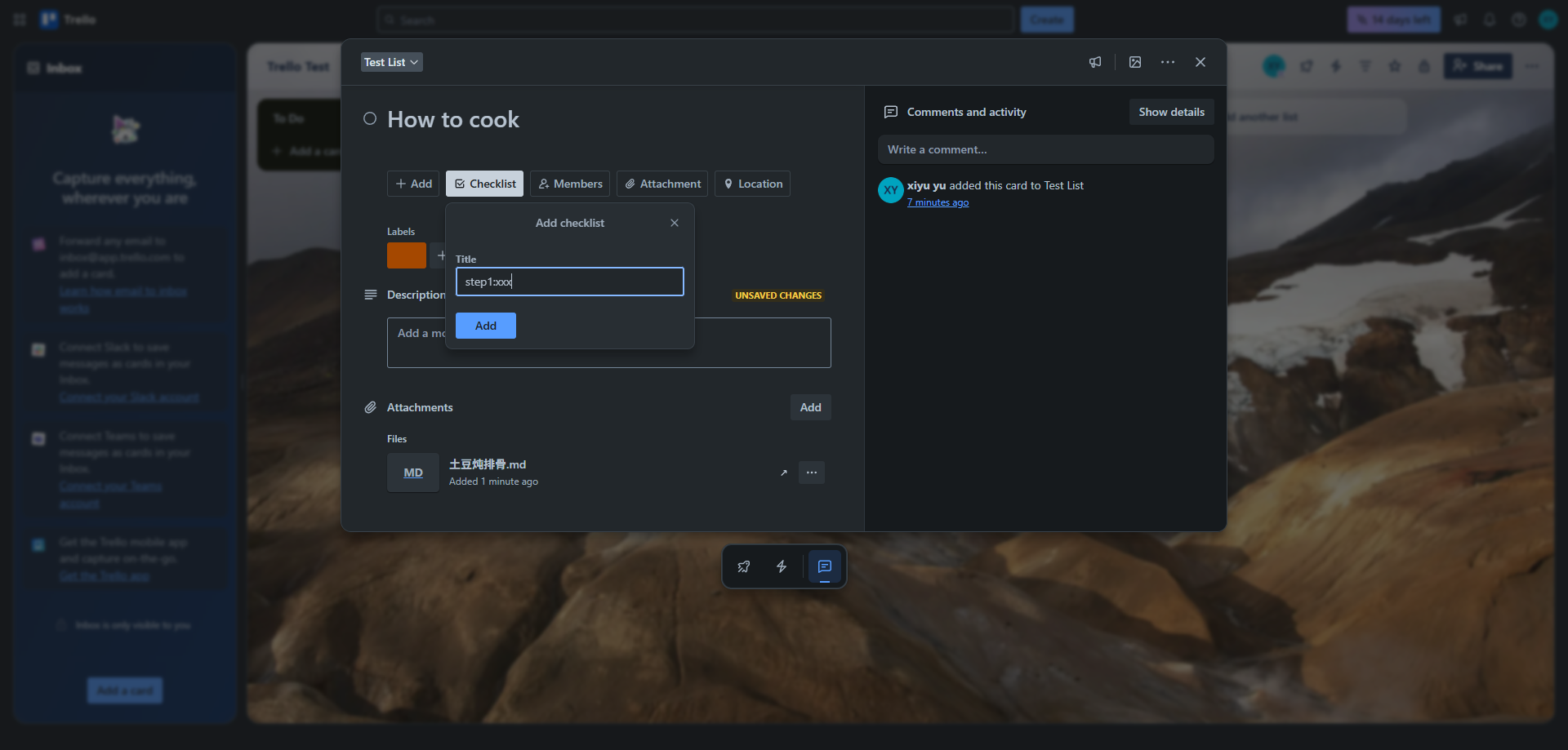 Screenshot for Name the Checklist