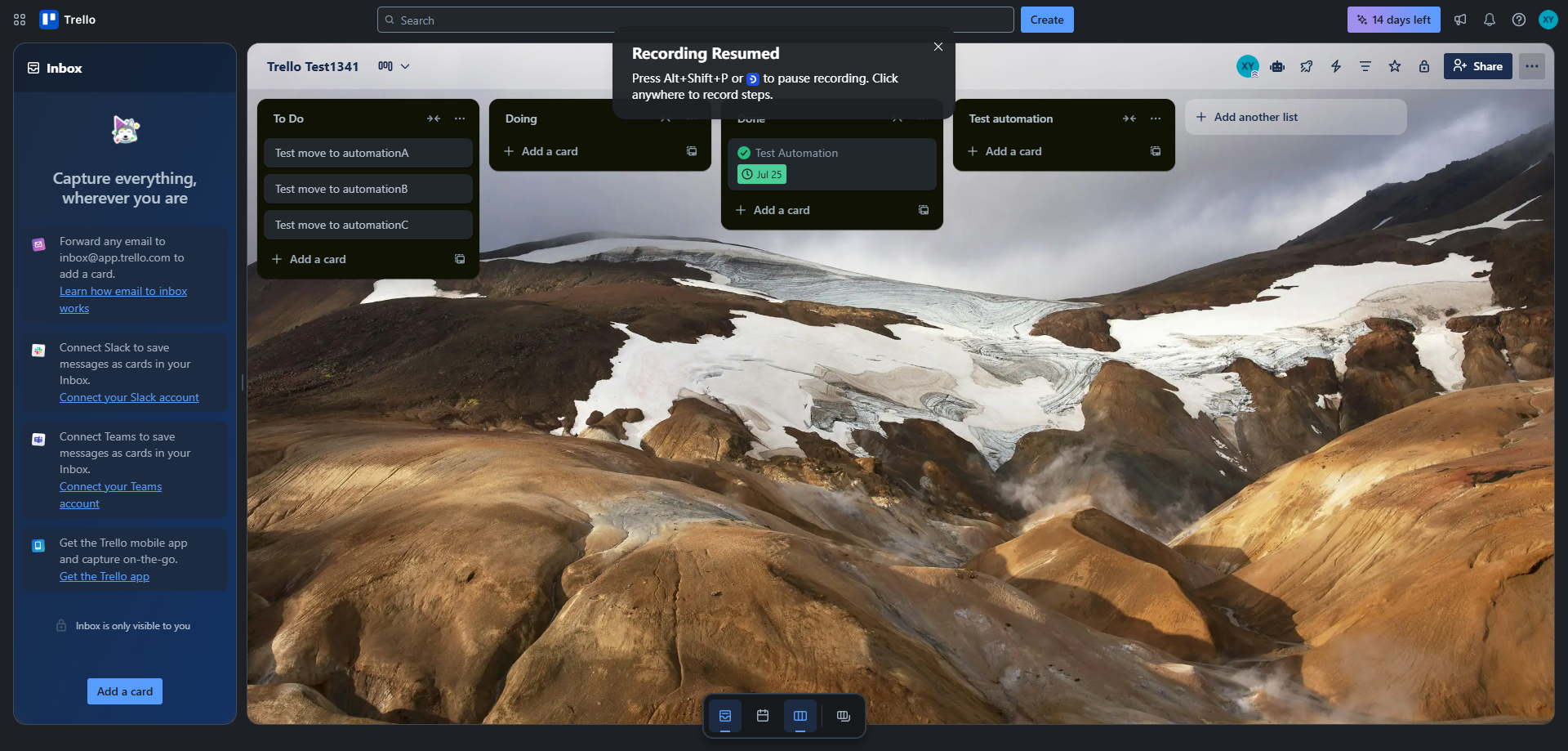 Screenshot for Open Board Menu