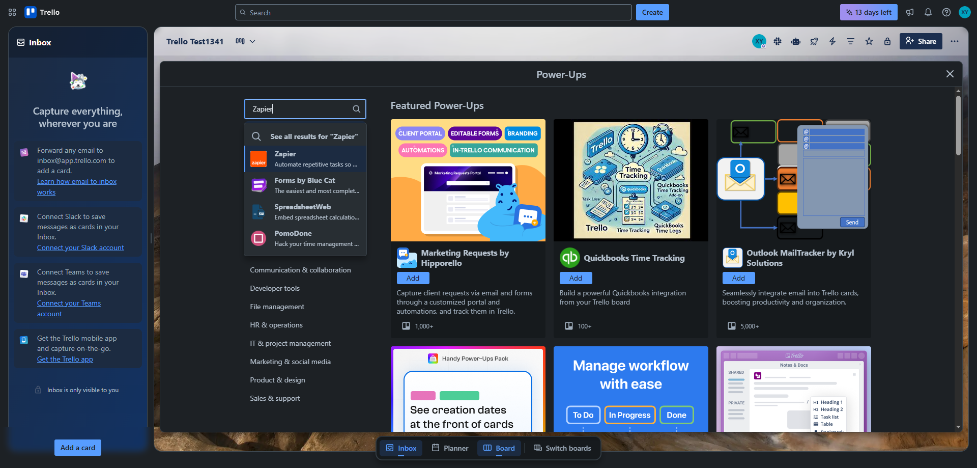 Screenshot for Select Zapier Power-Up
