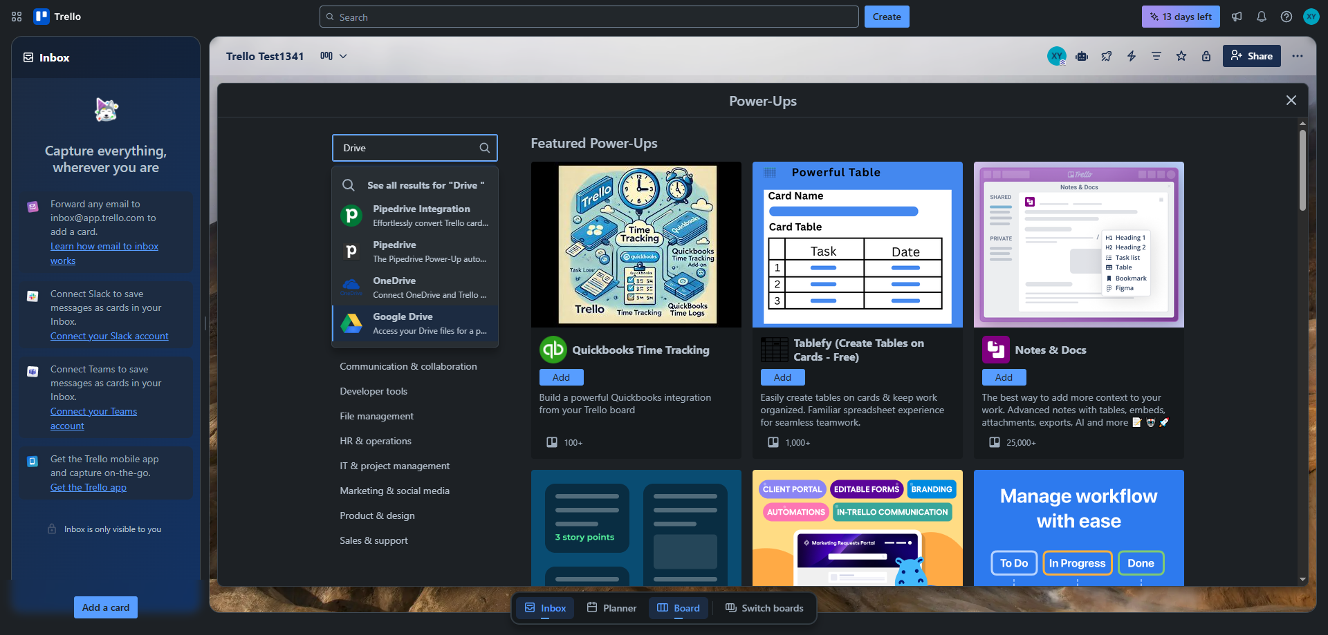 Screenshot for Select Google Drive Power-Up