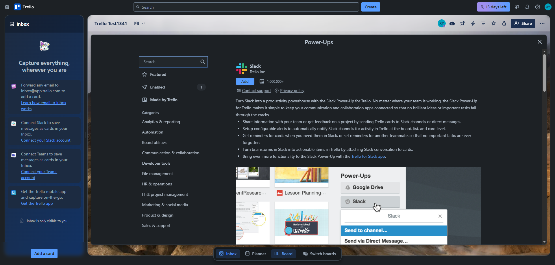 Screenshot for Add Slack Power-Up