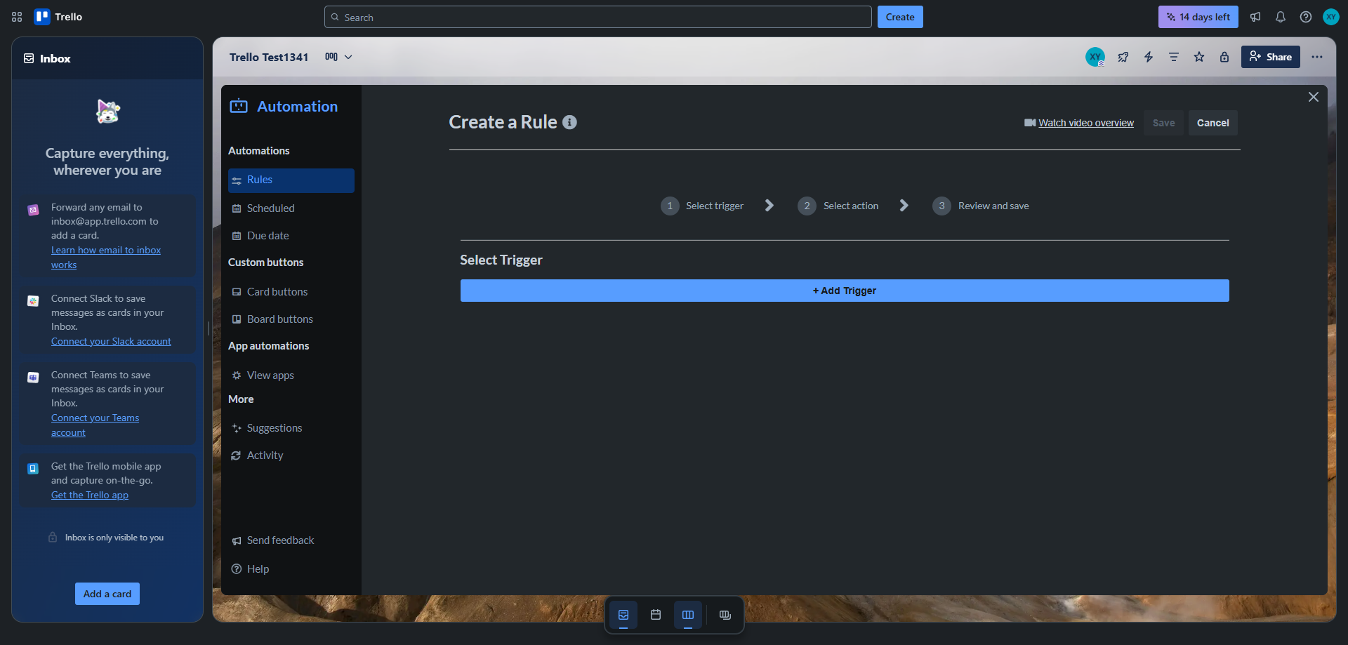 Screenshot for Start Creating a New Rule