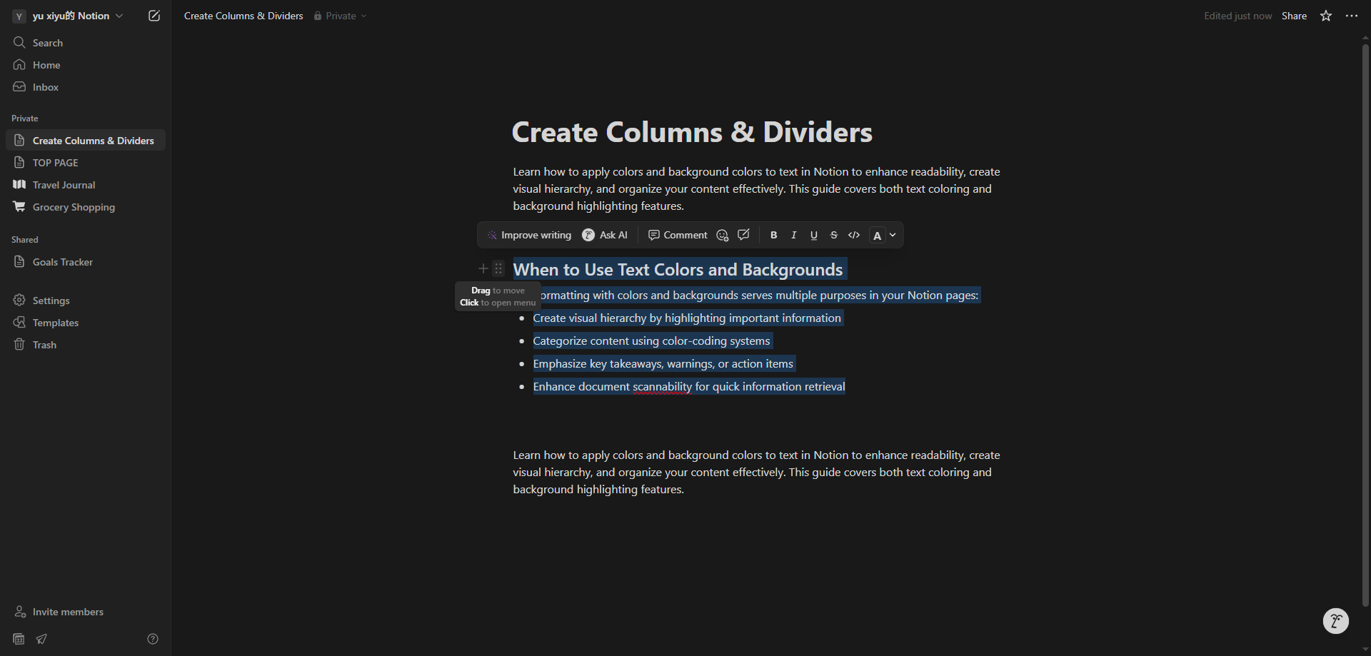 Screenshot for Edit and Organize Content