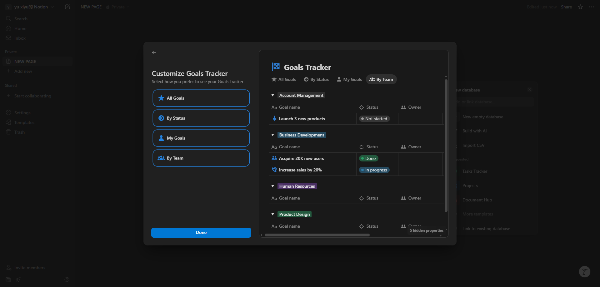 Screenshot for Complete Template Setup