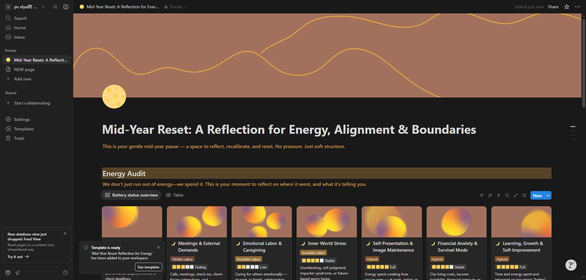 Screenshot for Preview Template Structure