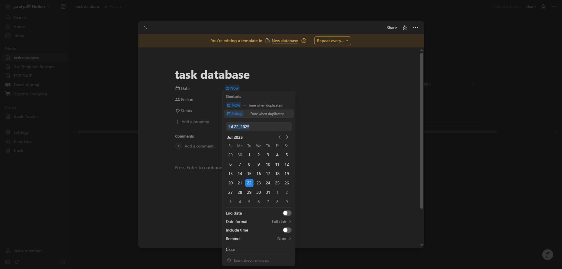 Screenshot for Set Default Date Value