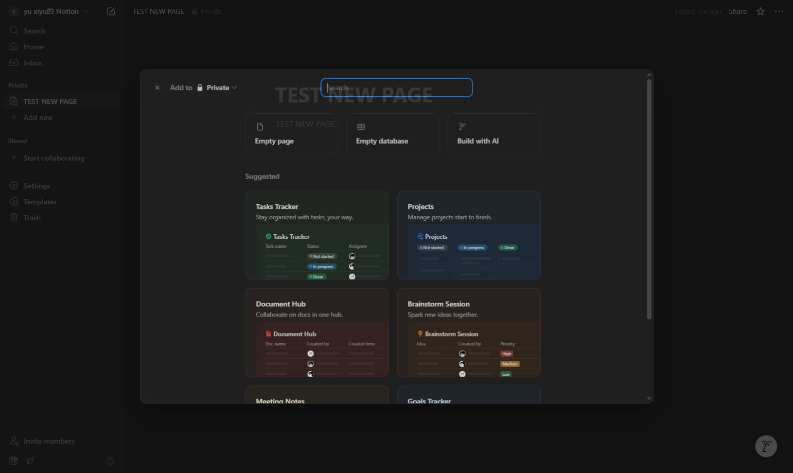 Screenshot for Click Add New Option