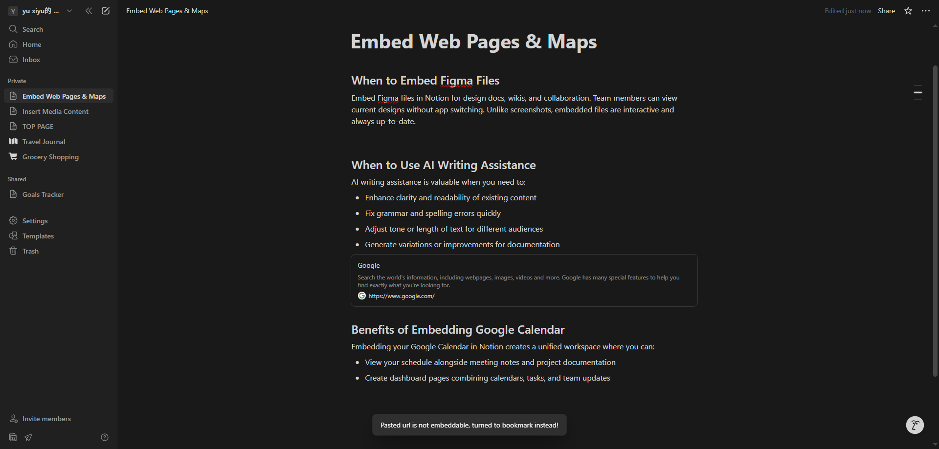 Screenshot for Verify the Embed