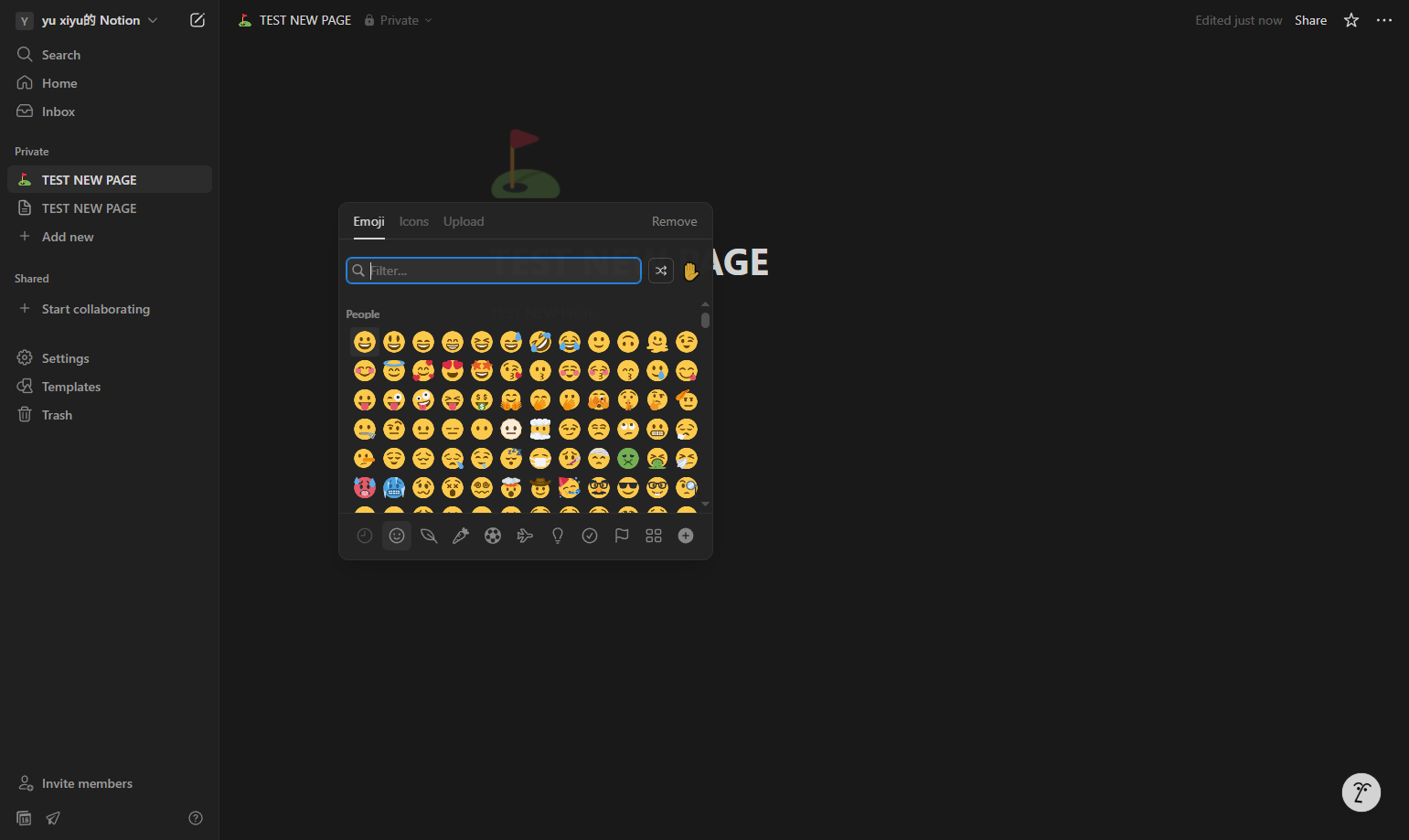 Screenshot for Access the Icon Selector
