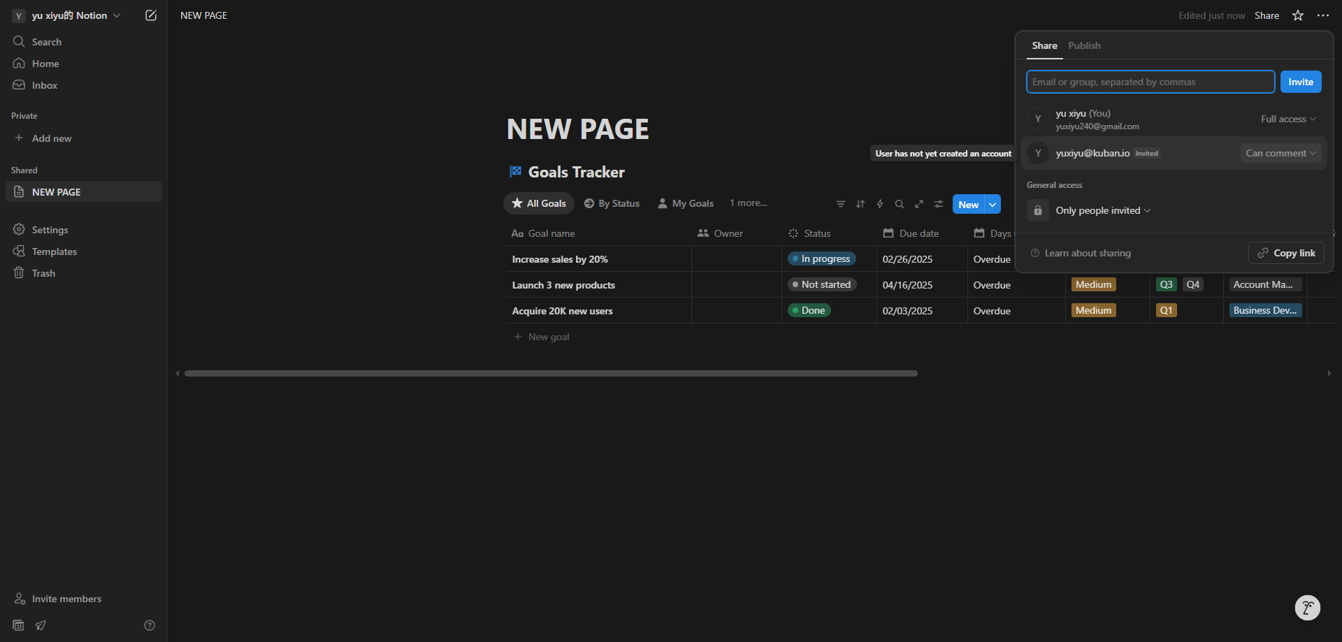 Screenshot for Review Comment-Only Access