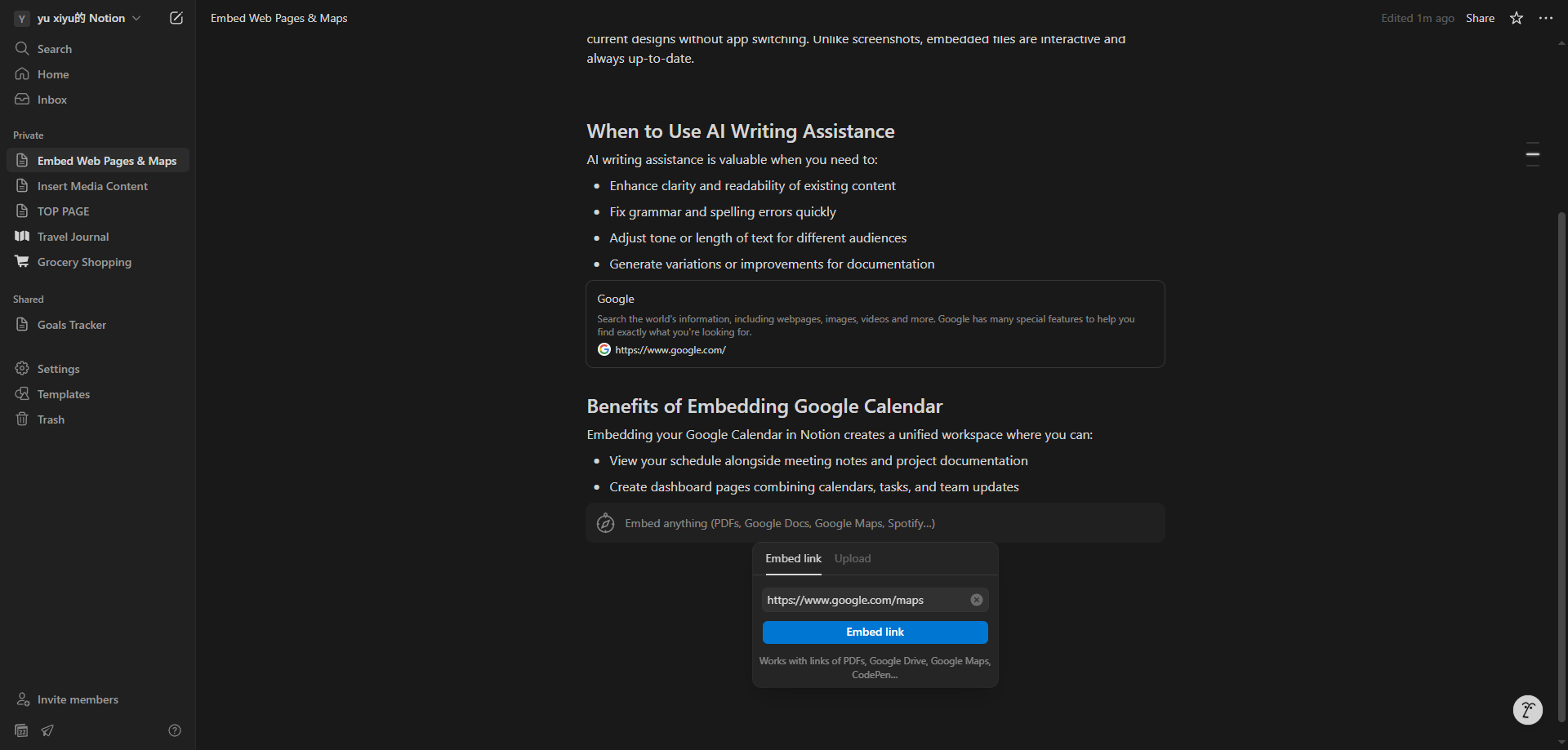 Screenshot for Create the Map Embed