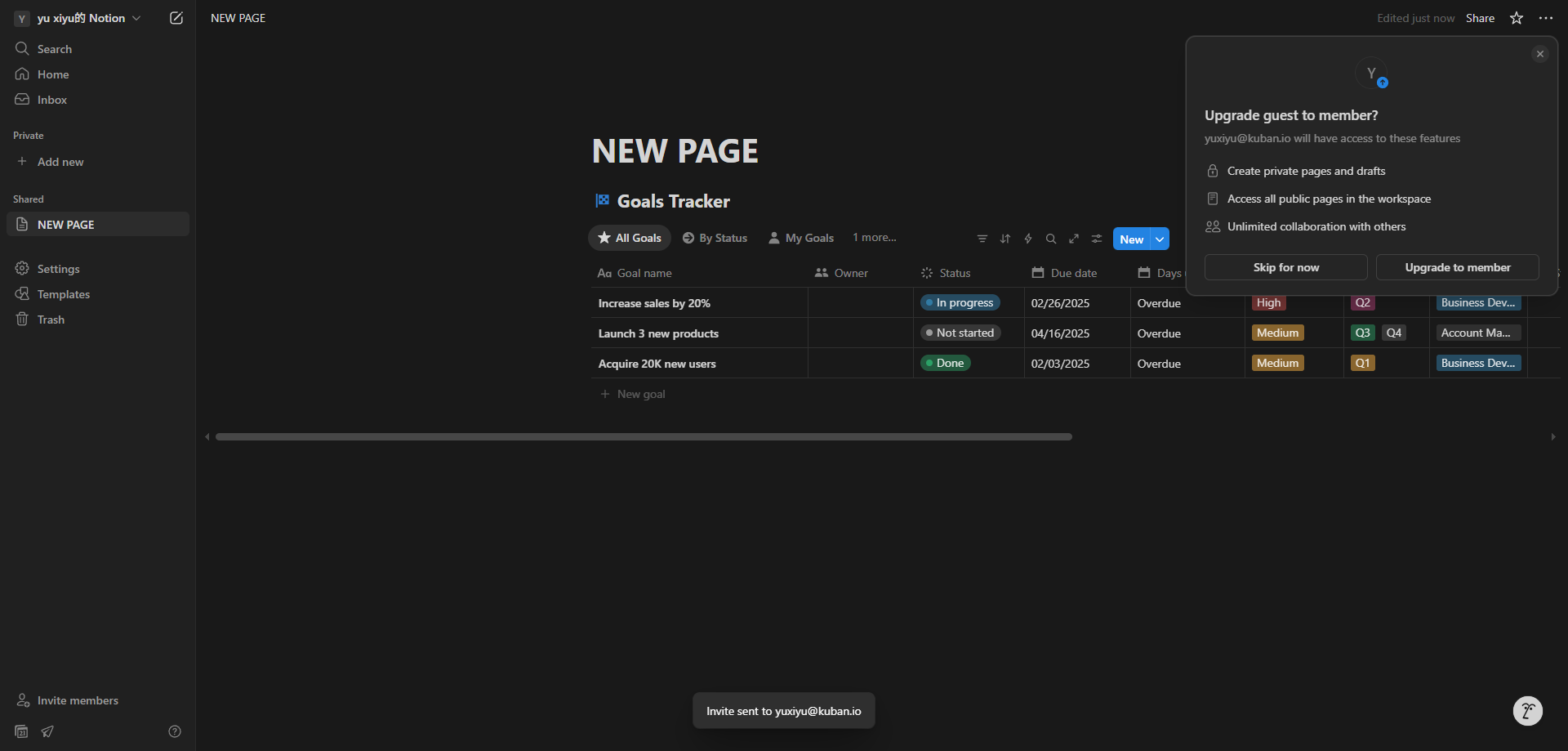 Screenshot for Invite Specific People