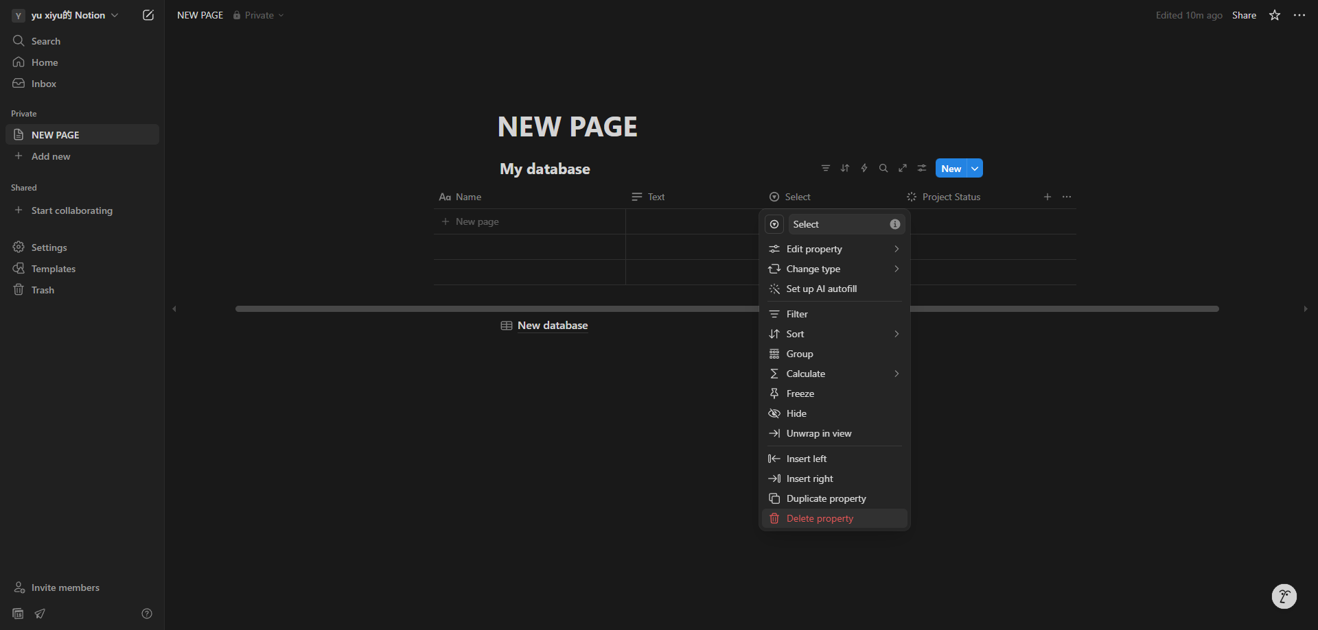 Screenshot for Add Property Options