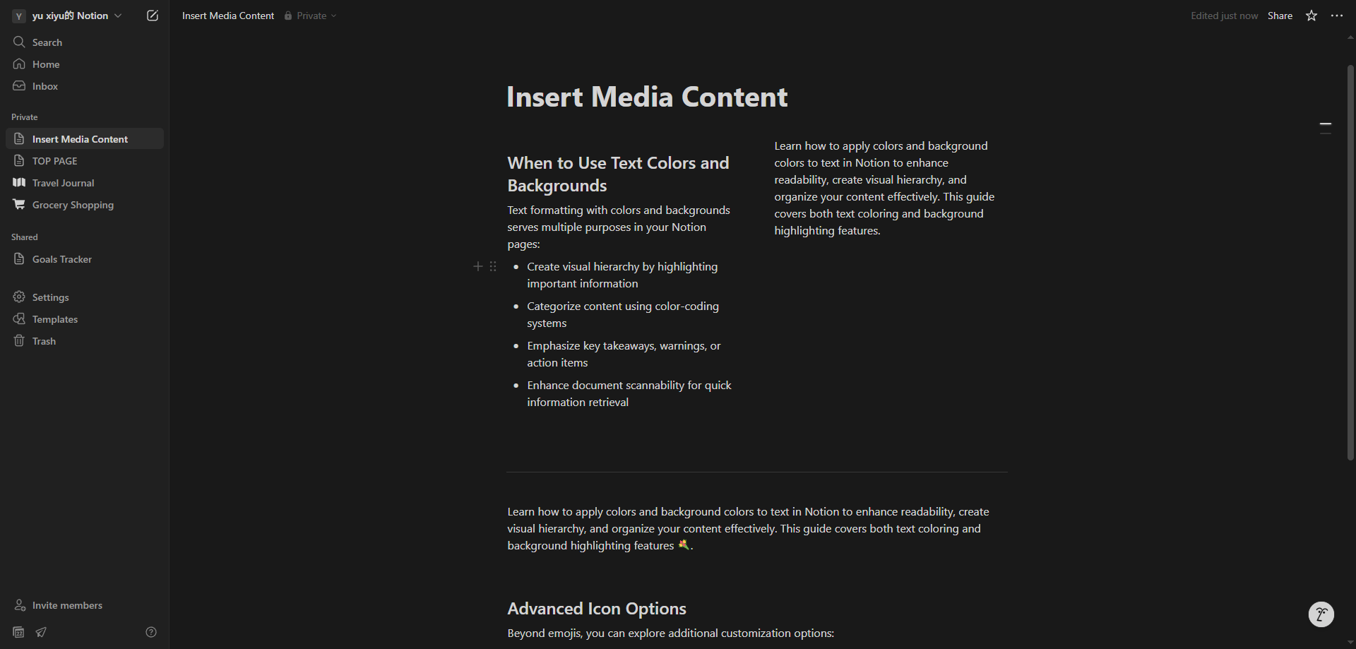 Screenshot for Open Your Notion Page